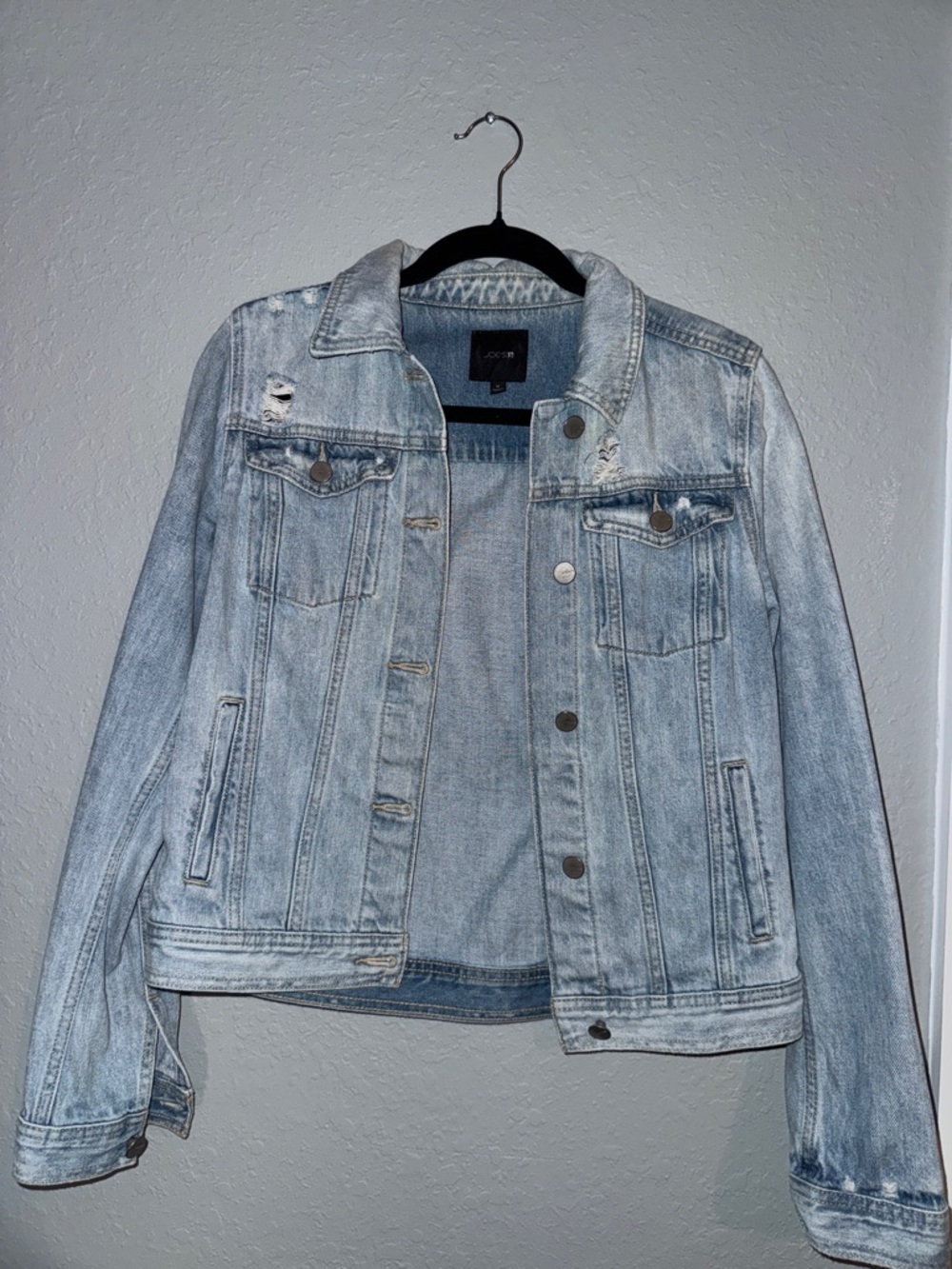 Joe's Jeans Light Wash Distressed Denim Jacket